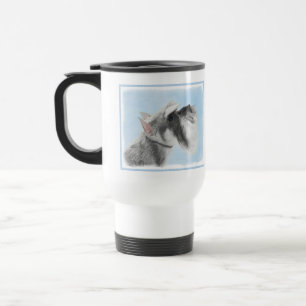 Schnauzer (Giant, Standard) Painting - Dog Art Travel Mug