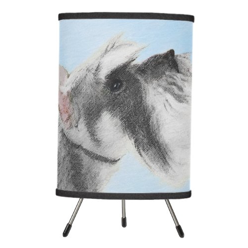 Schnauzer Giant Standard  Painting _ Dog Art Tripod Lamp