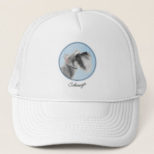 Schnauzer (Giant, Standard) Painting - Dog Art Trucker Hat