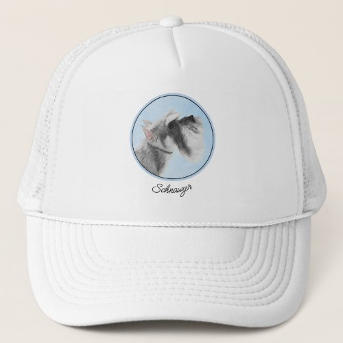 Schnauzer Giant Standard  Painting _ Dog Art Trucker Hat