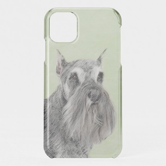 Schnauzer (Giant, Standard) Painting - Dog Art Uncommon iPhone Case (Back)