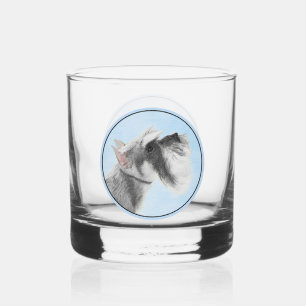 Schnauzer (Giant, Standard)  Painting - Dog Art Whiskey Glass
