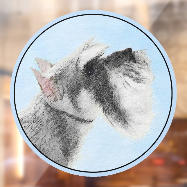 Schnauzer (Giant, Standard)  Painting - Dog Art Window Cling (Sheet 2)