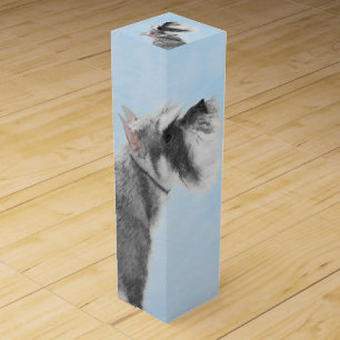 Schnauzer (Giant, Standard)  Painting - Dog Art Wine Box
