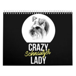 Schnauzer  Gift | Crazy Schnauzer Lady Calendar