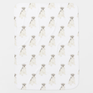 Schnauzer (Grey & White) Baby Blanket