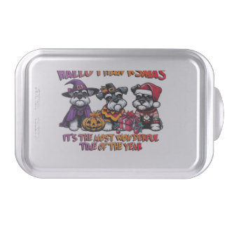 Schnauzer Halloween Thanksgiving Christmas Classic Cake Pan