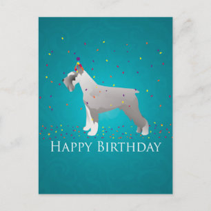 Schnauzer Happy Birthday Design Postcard