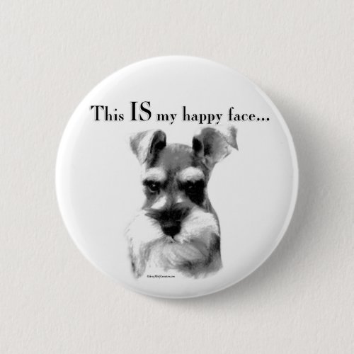 Schnauzer Happy Face Button