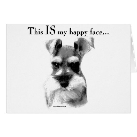 Schnauzer Happy Face Cards (Front Horizontal)