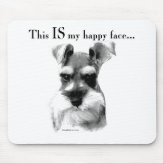 Schnauzer Happy Face Mouse Pad