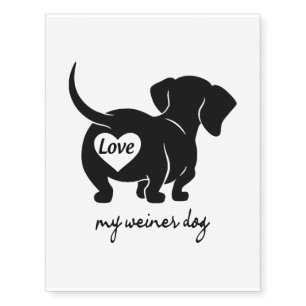 Schnauzer in My Pocket Cute Dog Lovers Temporary Tattoos