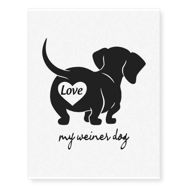 Schnauzer in My Pocket Cute Dog Lovers Temporary Tattoos (Front)