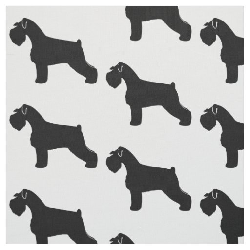 Schnauzer in Silhouette Fabric
