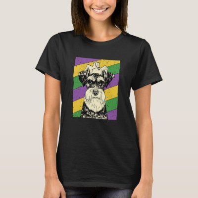 Schnauzer Jester Mardi Gras Dog Mom or Dad T-Shirt