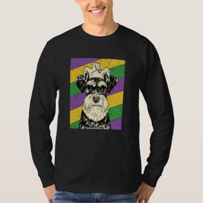 Schnauzer Jester Mardi Gras Dog Mom or Dad T-Shirt
