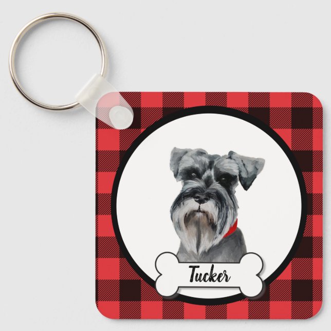 Schnauzer Keychain (Front)