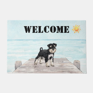 Schnauzer Lake Summer Door Mat