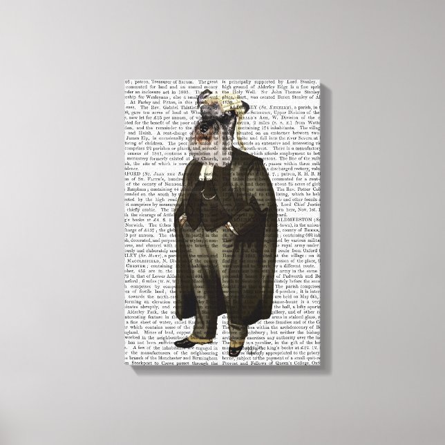 Schnauzer Lawyer Canvas Print (Front)
