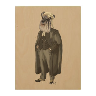 Schnauzer Lawyer Wood Wall Decor