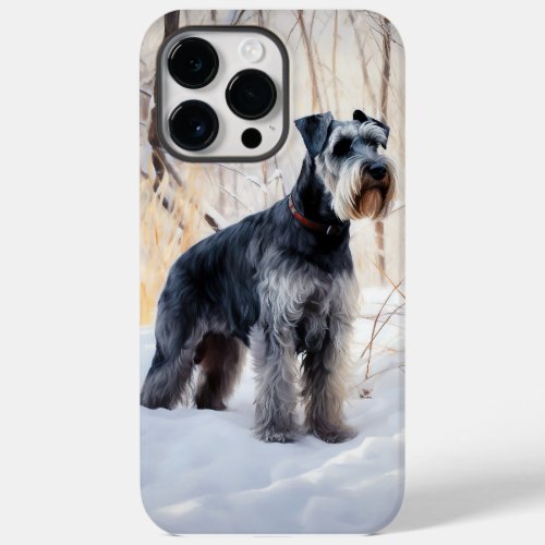 Schnauzer Let It Snow Christmas Case_Mate iPhone 14 Pro Max Case