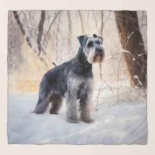 Schnauzer Let It Snow Christmas Scarf