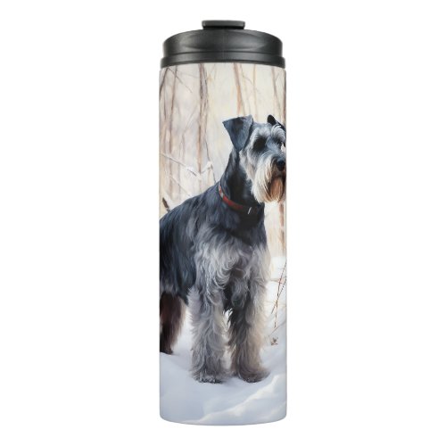 Schnauzer Let It Snow Christmas Thermal Tumbler