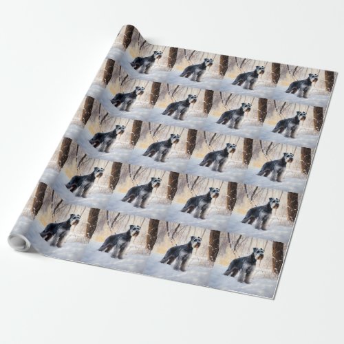 Schnauzer Let It Snow Christmas Wrapping Paper