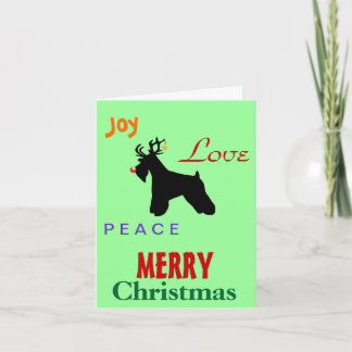 Schnauzer Love Christmas Holiday Card