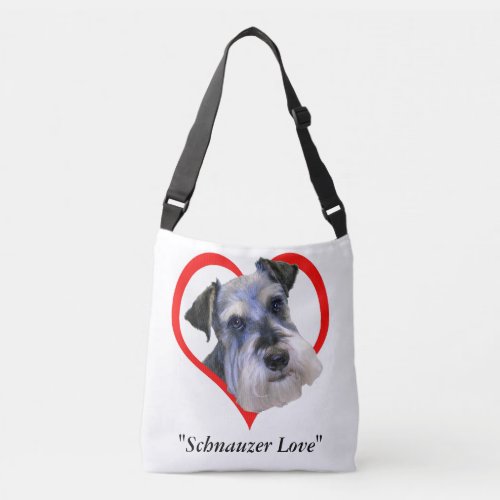 Schnauzer Love Crossbody Bag