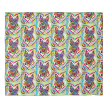 Schnauzer Love King Size Duvet Cover