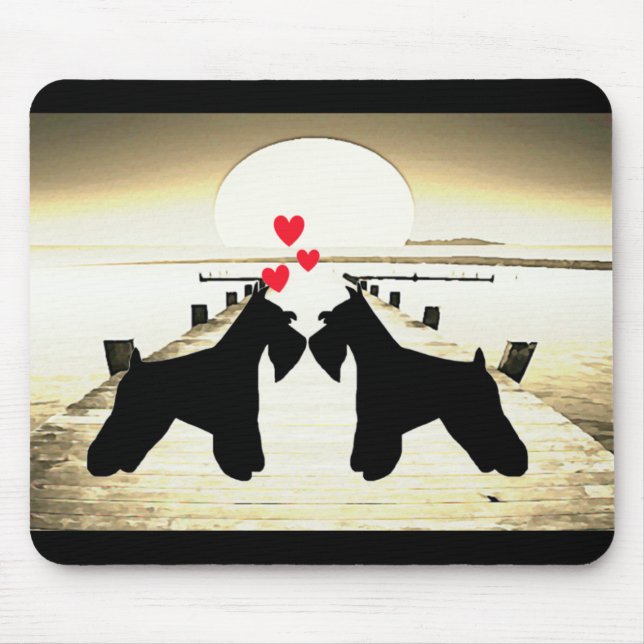 Schnauzer Love Mouse Pad (Front)