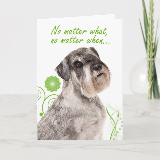 Schnauzer Love/Support Card (Front)