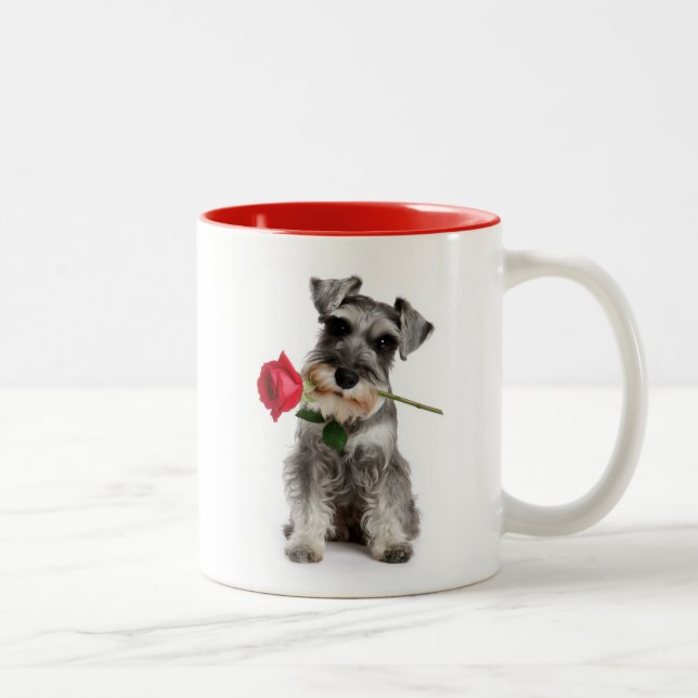 Schnauzer Love Two-Tone Coffee Mug (Right)
