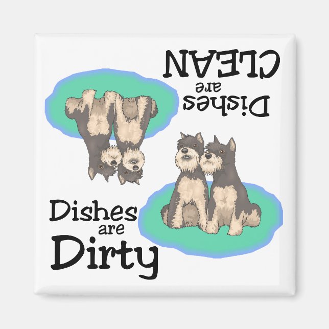 Schnauzer Lovers Dishwasher Magnet (Front)