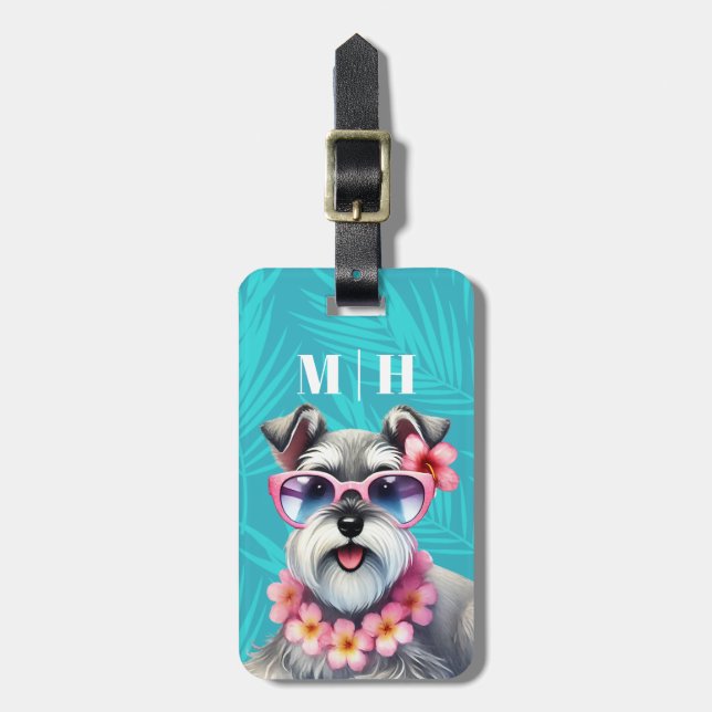 Schnauzer Luggage Tags (Front Vertical)