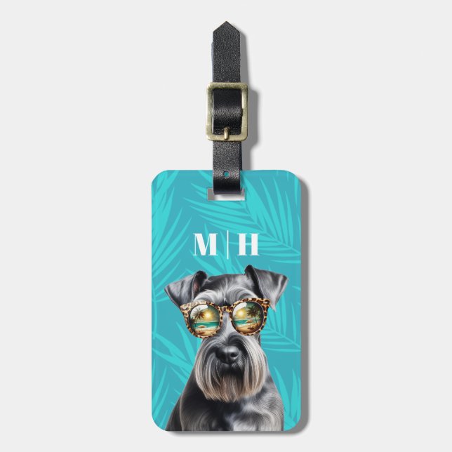 Schnauzer Luggage Tags (Front Vertical)