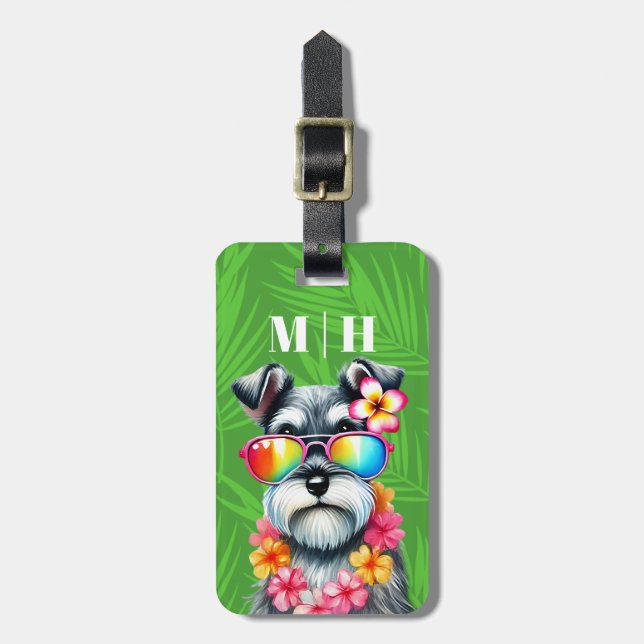 Schnauzer Luggage Tags (Front Vertical)