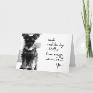SCHNAUZER MAKES CASE FOR "VALENTINE WISH" CARD