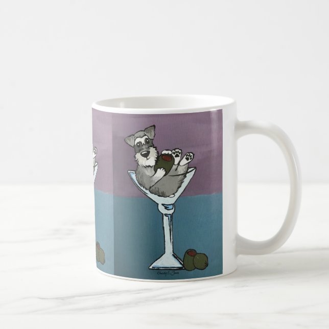 Schnauzer Martini Mug (Right)