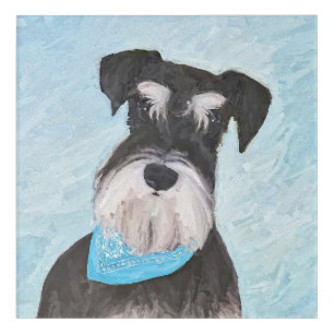 Schnauzer (Miniature) Painting - Cute Original Dog Acrylic Print