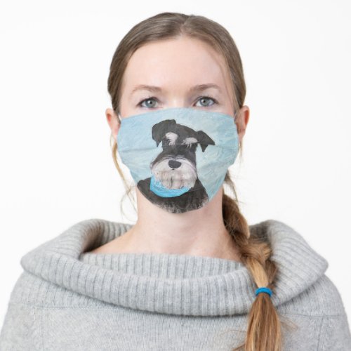 Schnauzer Miniature Painting _ Cute Original Dog Adult Cloth Face Mask