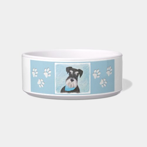 Schnauzer Miniature Painting _ Cute Original Dog Bowl