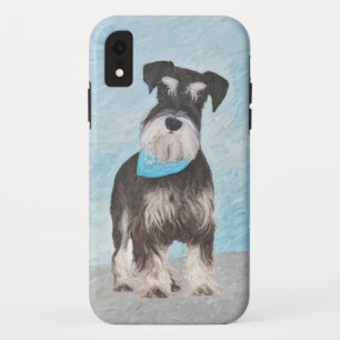 Schnauzer (Miniature) Painting - Cute Original Dog iPhone XR Case