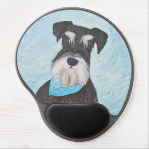 Schnauzer (Miniature) Painting - Cute Original Dog Gel Mouse Pad