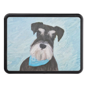 Schnauzer (Miniature) Painting - Cute Original Dog Hitch Cover