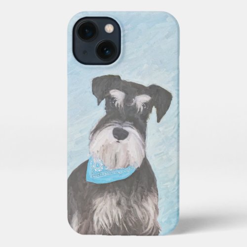 Schnauzer Miniature Painting _ Cute Original Dog iPhone 13 Case