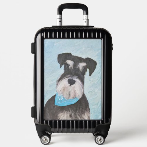 Schnauzer Miniature Painting _ Cute Original Dog Luggage