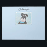 Schnauzer (Miniature) Painting - Cute Original Dog Notepad<br><div class="desc">Miniature Schnauzer dog portrait, original painting. We specialize in cute and funny original art. Buy this for yourself or as a great gift for your Schnauzer loving friends. Be creative - click on CUSTOMIZE to add/remove/change text, resize the picture, change colors or anything else the customization tool will allow!</div>