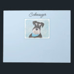 Schnauzer (Miniature) Painting - Cute Original Dog Notepad<br><div class="desc">Miniature Schnauzer dog portrait,  original painting.   We specialize in cute and funny original art. Buy this for yourself or as a great gift for your Schnauzer loving friends. Be creative - click on CUSTOMIZE to add/remove/change text,  resize the picture,  change colors or anything else the customization tool will allow!</div>